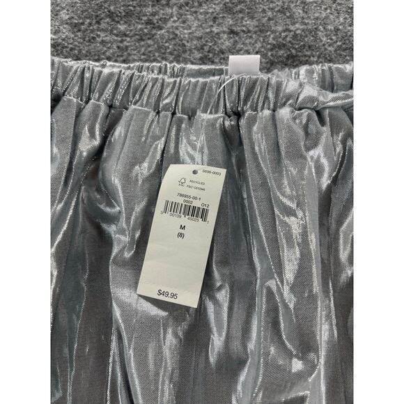 NWT Gap Kids Girls Silver Metallic Mini Skirt Youth Size Medium 8 - Picture 7 of 7